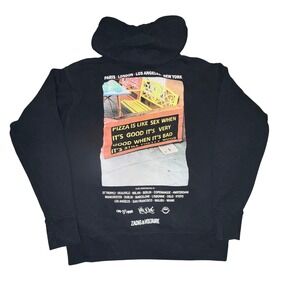 Zadig & Voltaire Spencer Photoprint Pizza Hoodie Black XS Designer